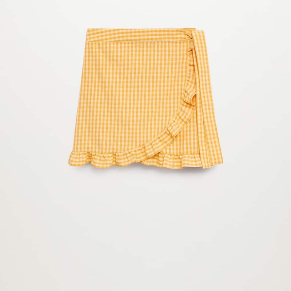 Mango Ruffled Gingham Bikini Wrap - Medium - image 2